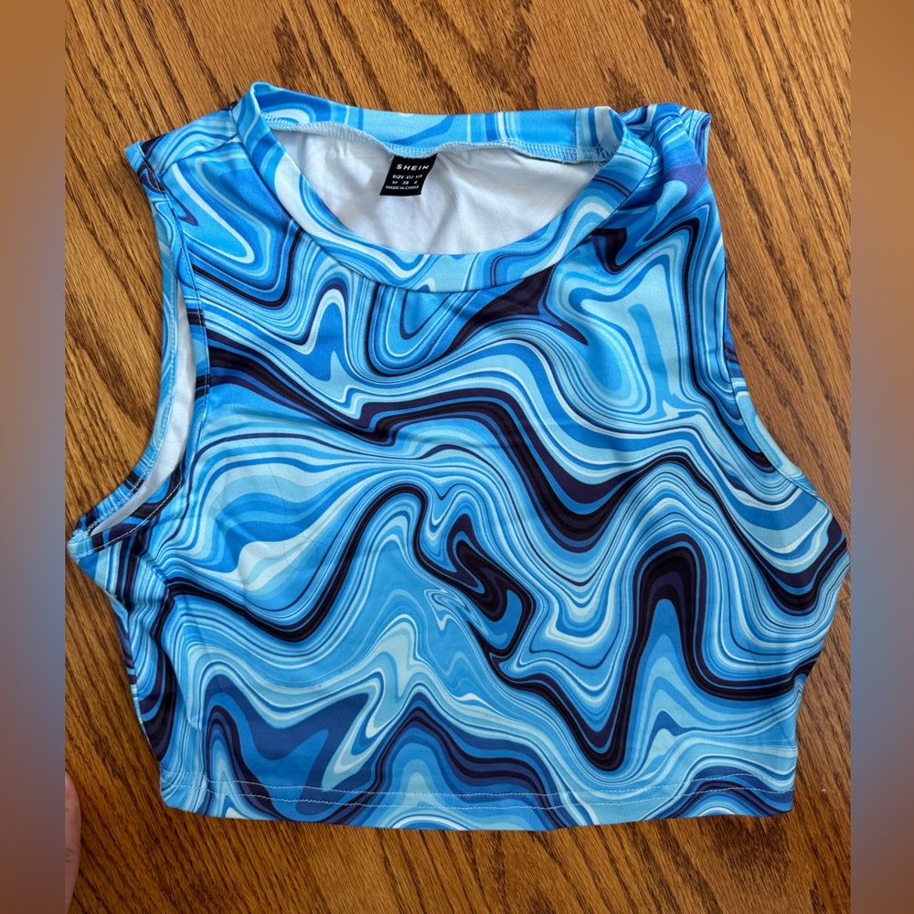 SHEIN marble printed tank top.